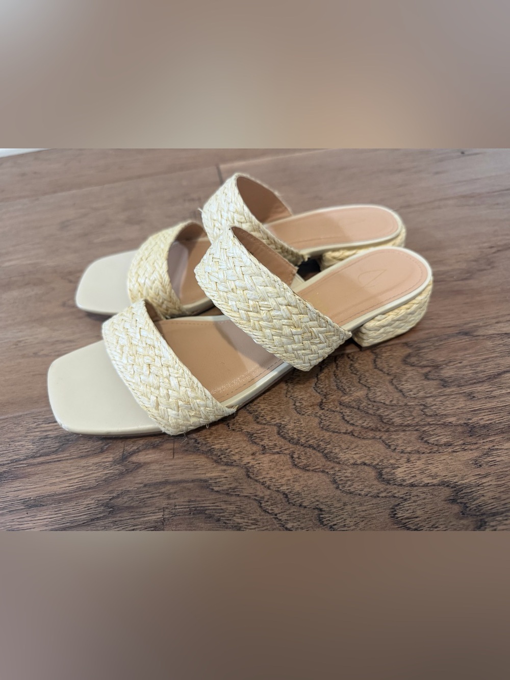 Joie Woven Double-Strap Slide Sandal - Cream